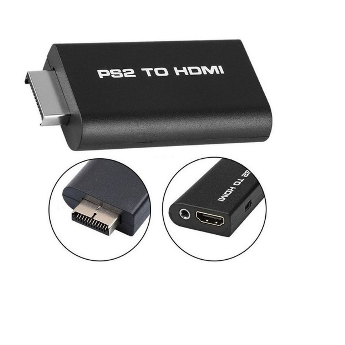 OEM - Adaptador Consola Ps2 A Hdmi + Jack 3.5mm Playstation 2 Hd