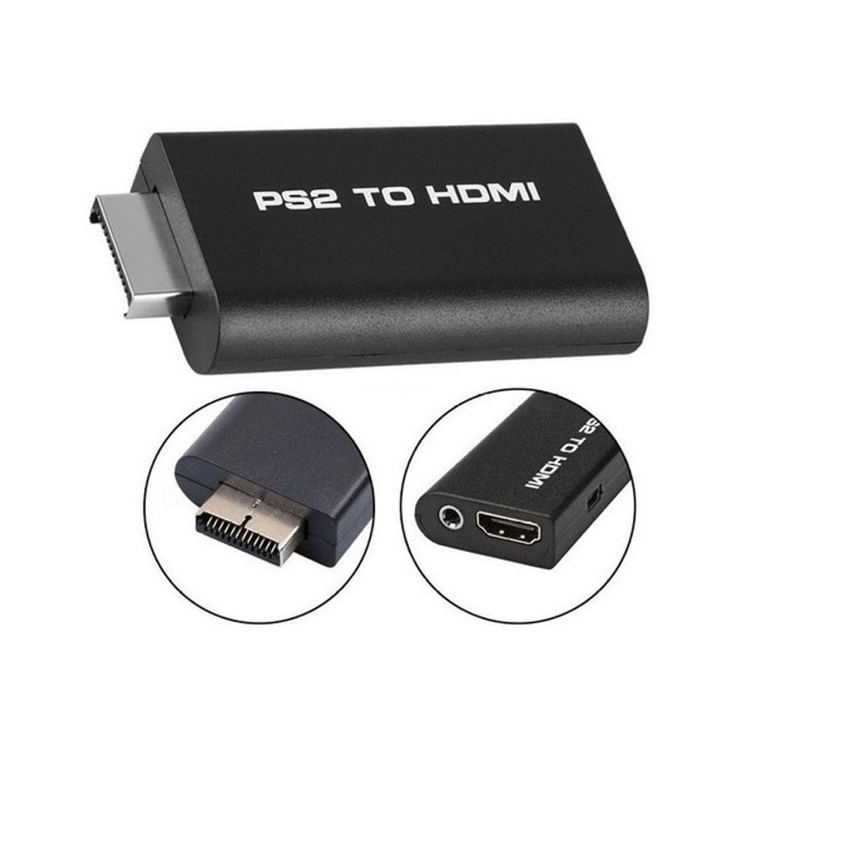 OEM - Adaptador Consola Ps2 A Hdmi + Jack 3.5mm Playstation 2 Hd