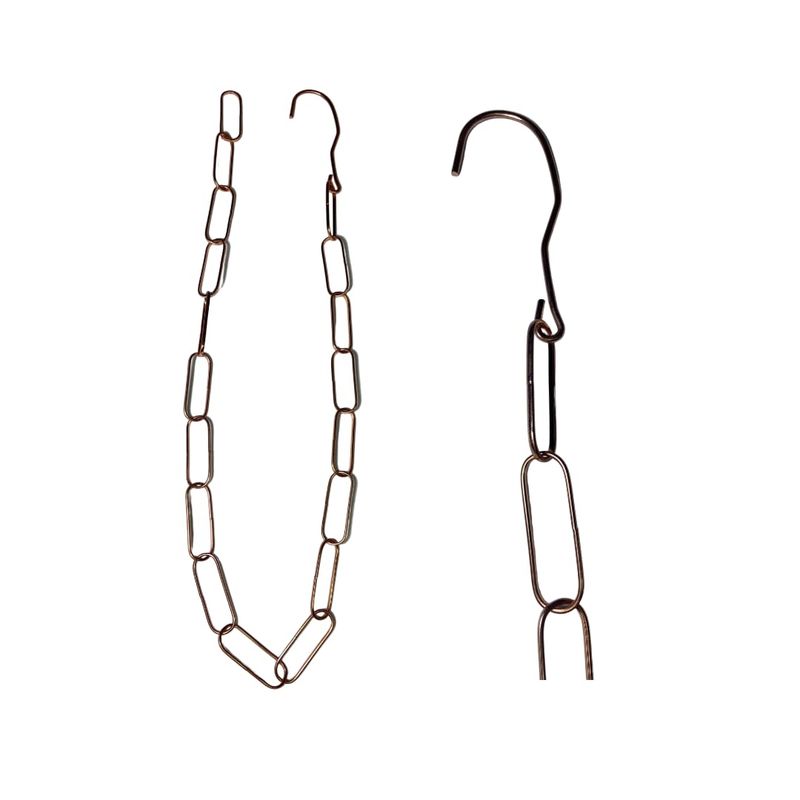 GENERICO - Cadena Metal Bronce 18 Eslabones Para Colgar Feria Venzhop