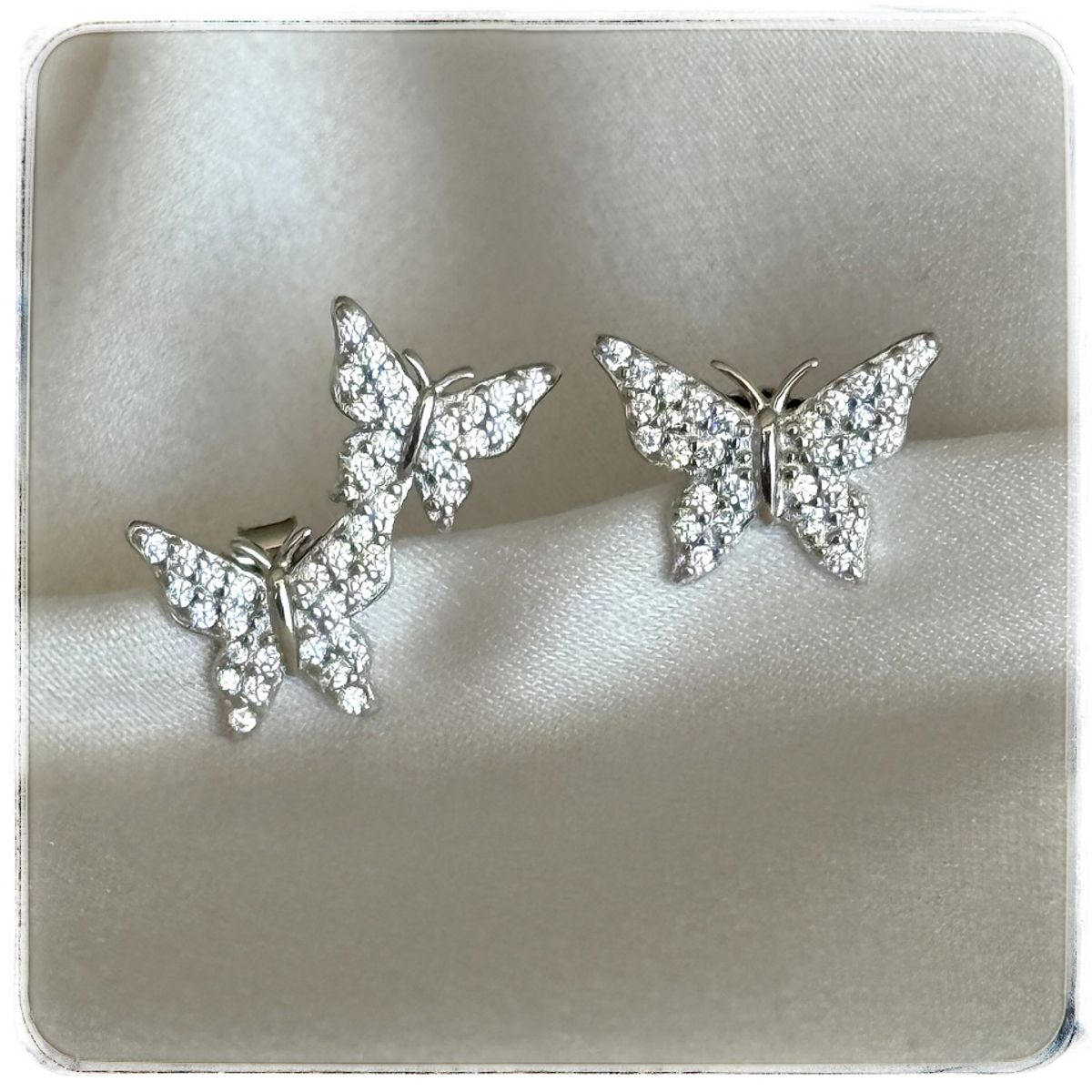 GENERICO - Aros de plata Mariposas 925 mujer