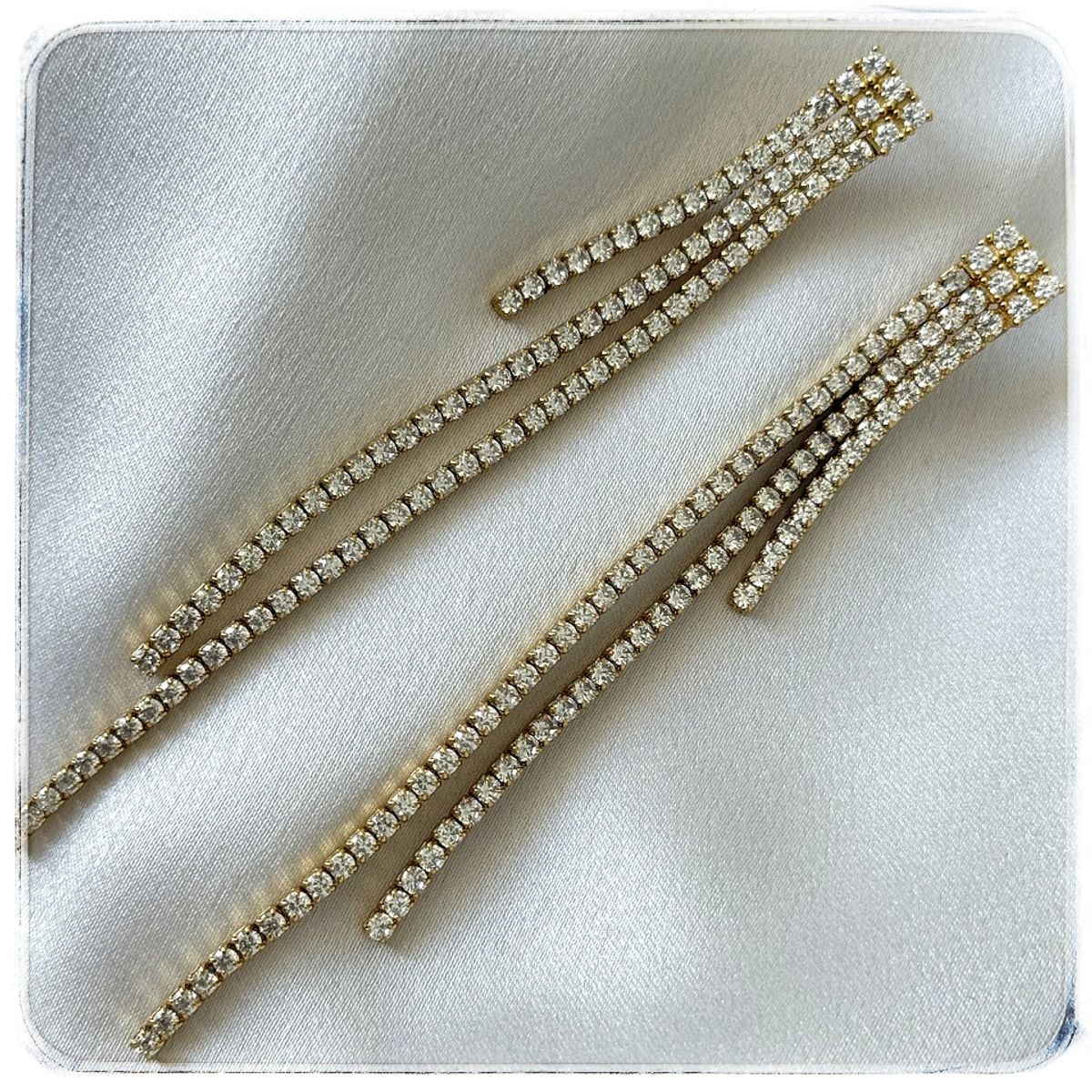 GENERICO - Aros mujer plata 925  largos de fiesta
