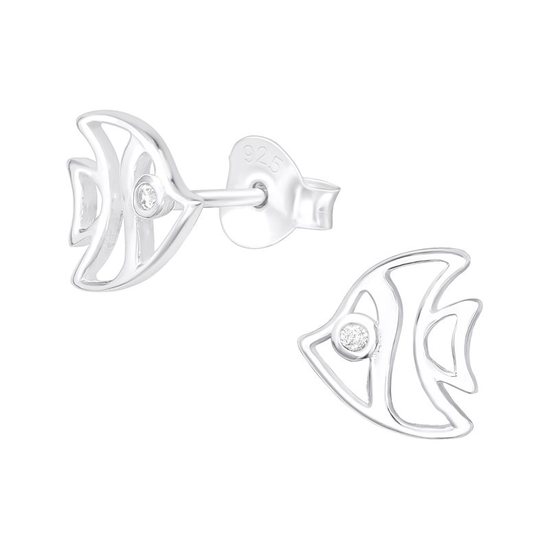 GENERICO - Aros mujer plata Peces