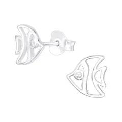 GENERICO - Aros mujer plata Peces