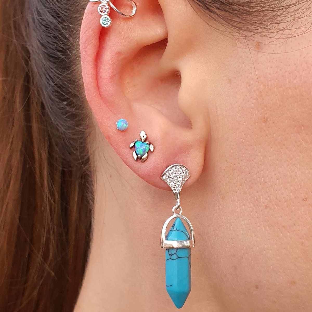 GENERICO - Aro Cuff multicolor Mujer Plata 925