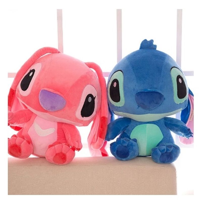 GENERICO - Pack 2 Peluches Pareja Stitch Y Angel 30 Cms - Lilo Y Stitch