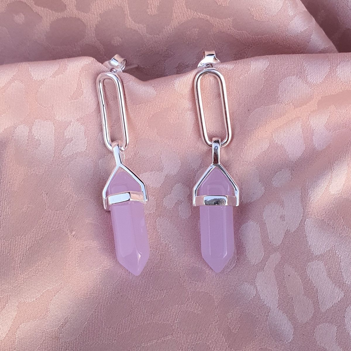GENERICO - Aros mujer plata Aros con piedra purpura