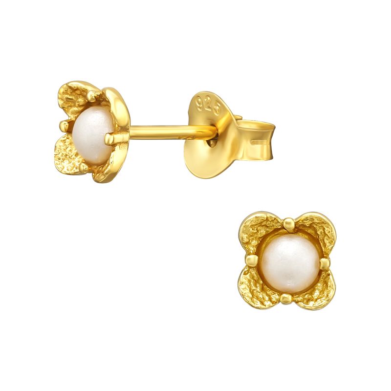 GENERICO - Aros mujer plata Mini flor