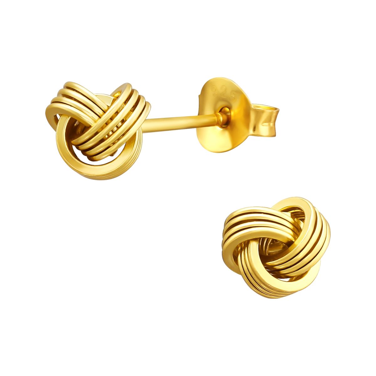 GENERICO - Aros mujer plata Nudos 6 mm