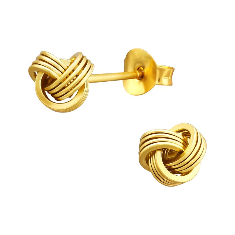 GENERICO - Aros mujer plata Nudos 6 mm