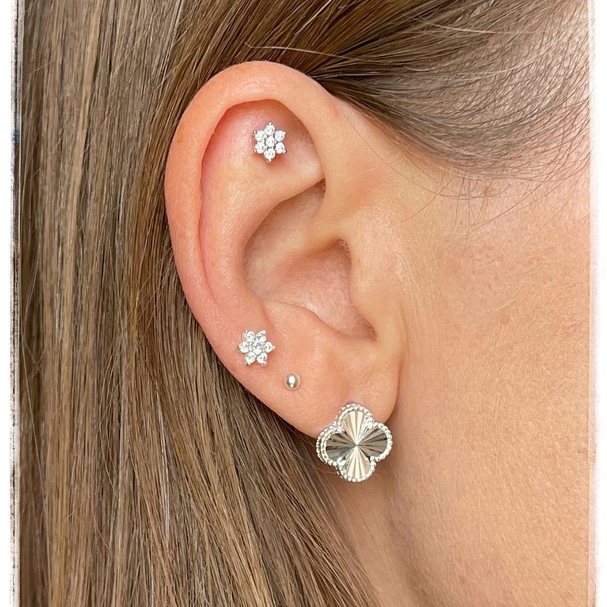 GENERICO - Aros trebol clover plata 925
