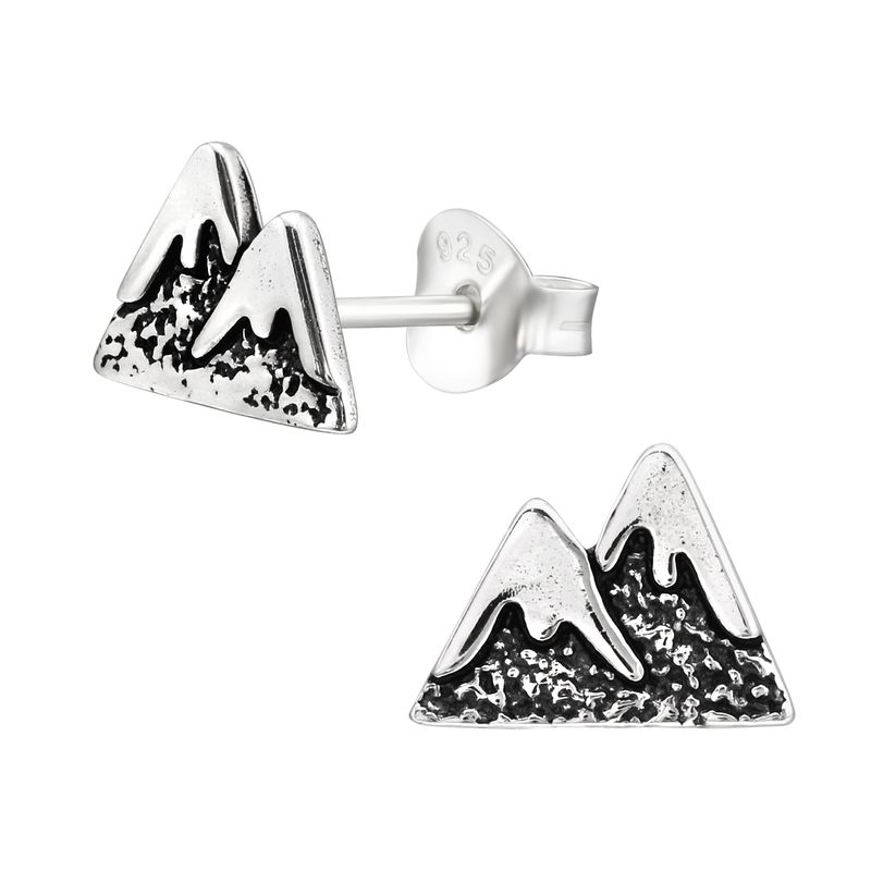 GENERICO - Aros mujer plata Montaña