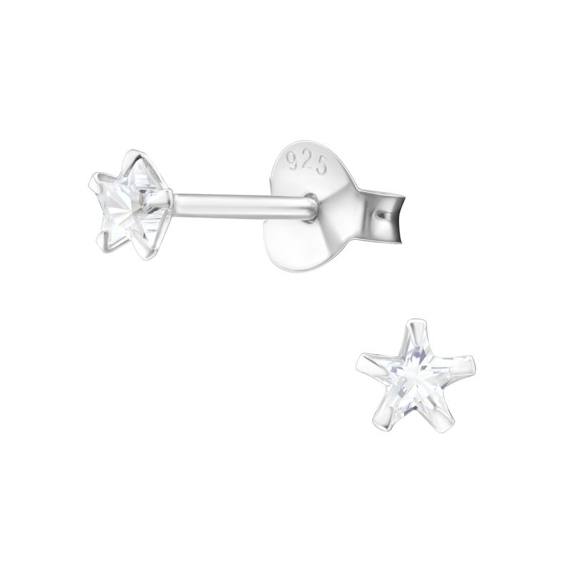 GENERICO - Aros Mini estrellas para mujer y niña 2da perforación