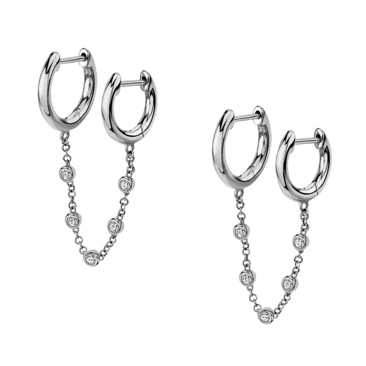GENERICO - Aros Argollas de plata para 2 perforaciones unisex helix