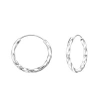 Argollas de Plata 925 hombre mujer 20 mm