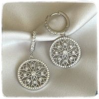 Aros Argollas mandala Mujer Plata 925 + caja regalo