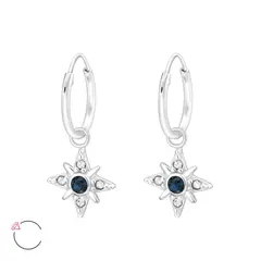 GENERICO - Argollas Mujer Plata 925 estrella