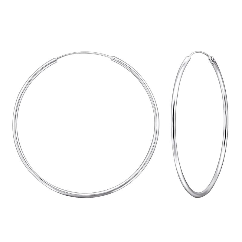 GENERICO - Argollas Mujer Plata 925 50 mm