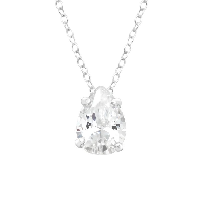 GENERICO - Collar Mujer Plata 925 circón brillante