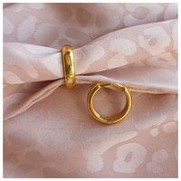 Argollas doradas 11 mm para hombre y mujer plata 925