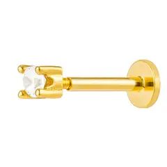 GENERICO - Piercing tragus y otros plata 925 punto de luz 3 mm