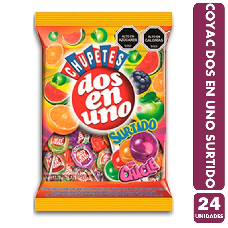 DOS EN UNO - Coyac Dos En Uno Surtido Con Chicle (bolsa De 24 Uni)