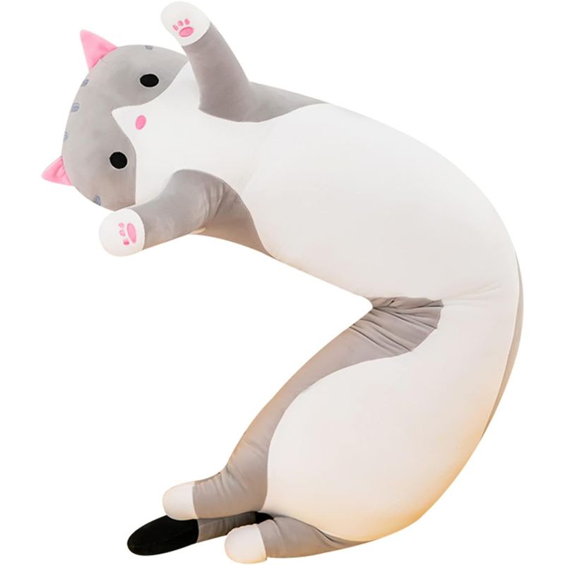 HENNE CLOTHING - Peluche Almohada Gatito Largo Gato Grande