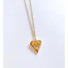 EL BAZAR DE ELLA - Collar Doglover acero inoxidable bañado en oro