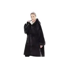 GENERICO - Polerones Felpa Con Capucha Manta Polar Bata Frazada Invierno