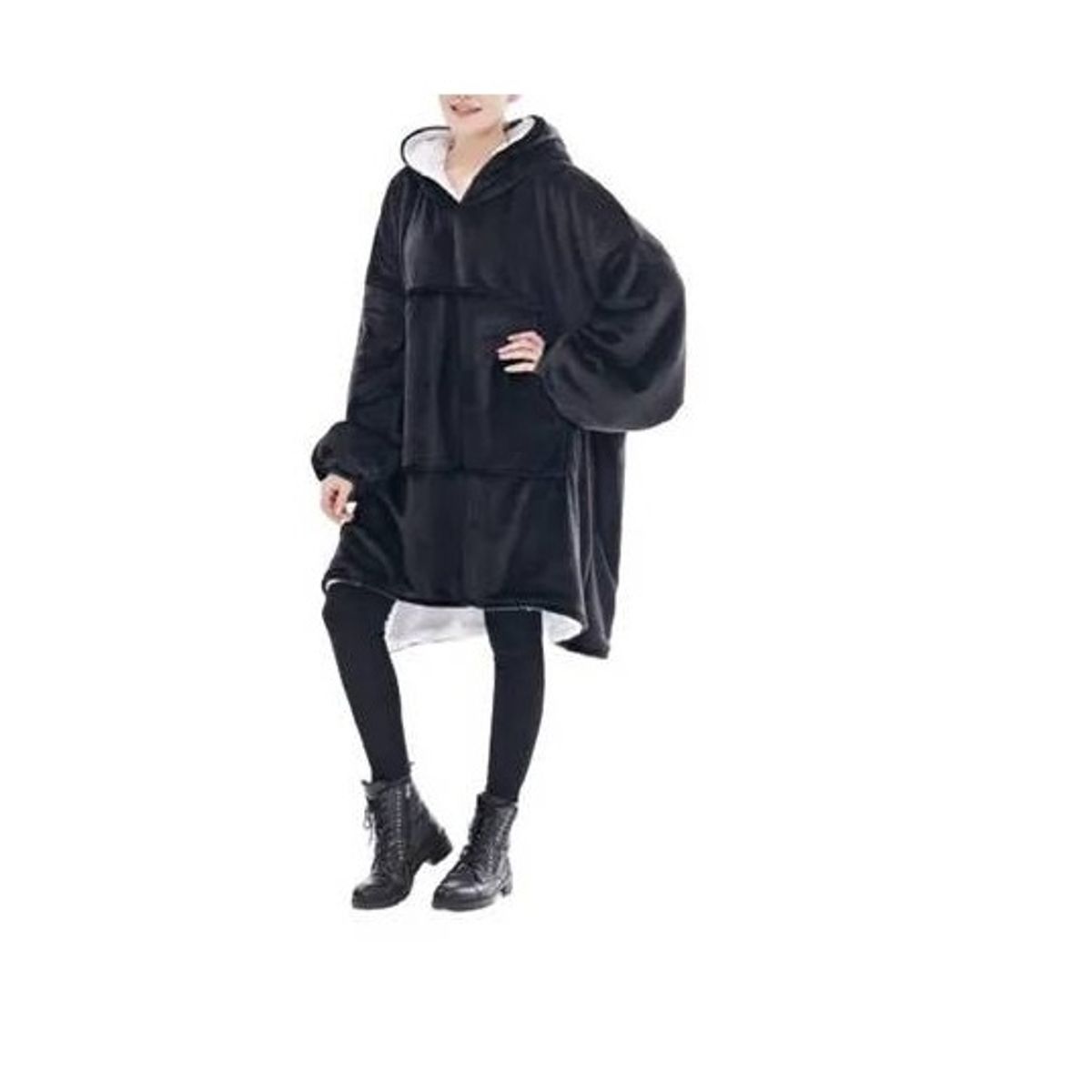 GENERICO - Polerones Felpa Con Capucha Manta Polar Bata Frazada Invierno