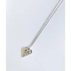 EL BAZAR DE ELLA - Collar para Doglover acero inoxidable bañado en plata