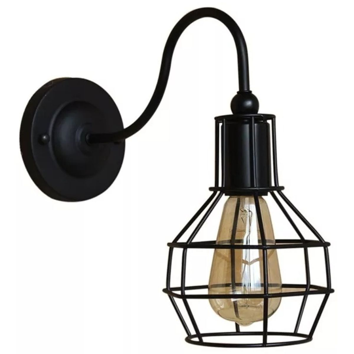 GENERICO - Aplique Muro Jaula Modelo Azor Negro