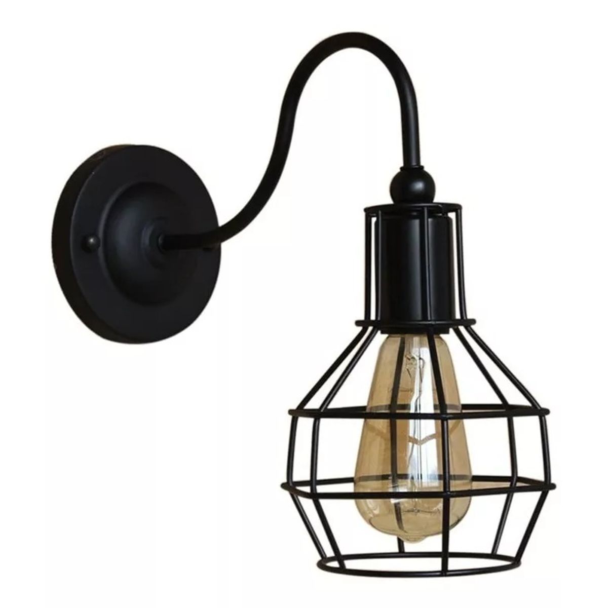 GENERICO - Aplique Muro Jaula Modelo Azor Negro