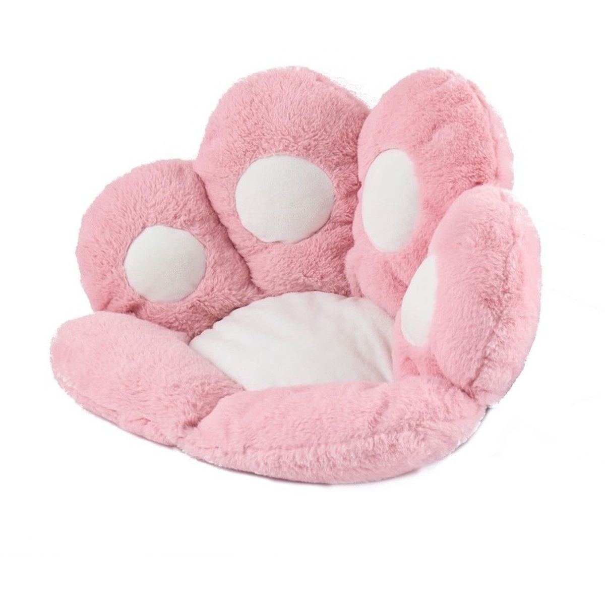 GENERICO - Cojín Para Silla Asiento Peluche Garrita Gato Mueble ROSA