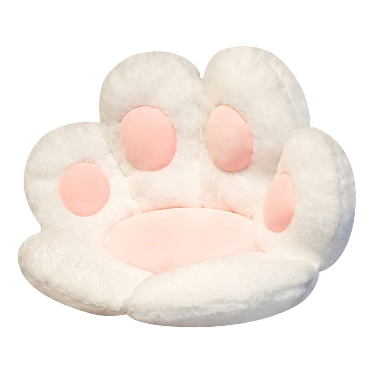 GENERICO - Cojín Para Silla Asiento Peluche Garrita Gato Mueble BLANCA