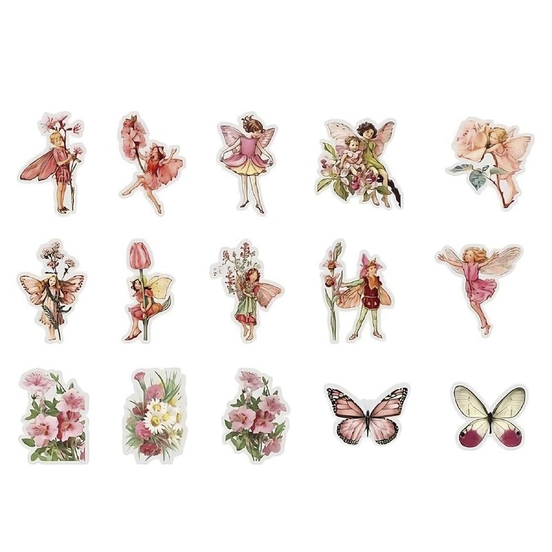 GENERICO 45 Sticker Scrapbook Diseños - Hadas - Tonos Rosa | falabella.com