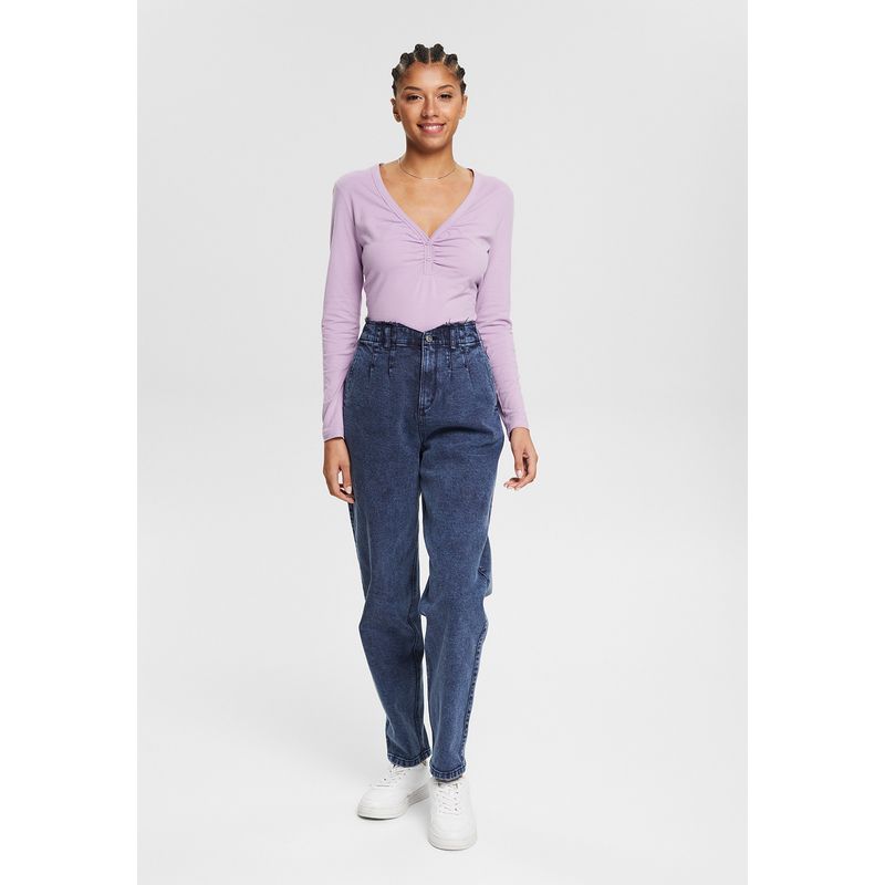 ESPRIT - Polera manga larga cuello en v Mujer Esprit ESPRIT