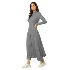 GENERICO - VESTIDO LARGO ACAMPANADO MANGA LARGA OTOÑO INVIERNO MODELO I041