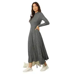 GENERICO - VESTIDO LARGO ACAMPANADO MANGA LARGA OTOÑO INVIERNO MODELO I041