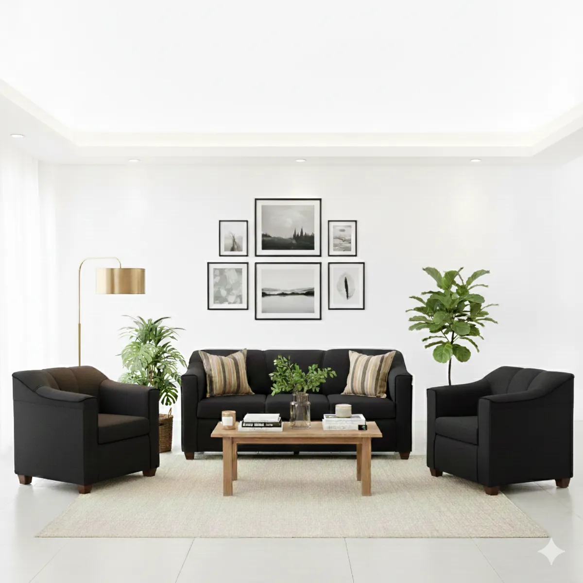 RUZAM MOBEL - LIVING 3-1-1 VENECIA NEGRO