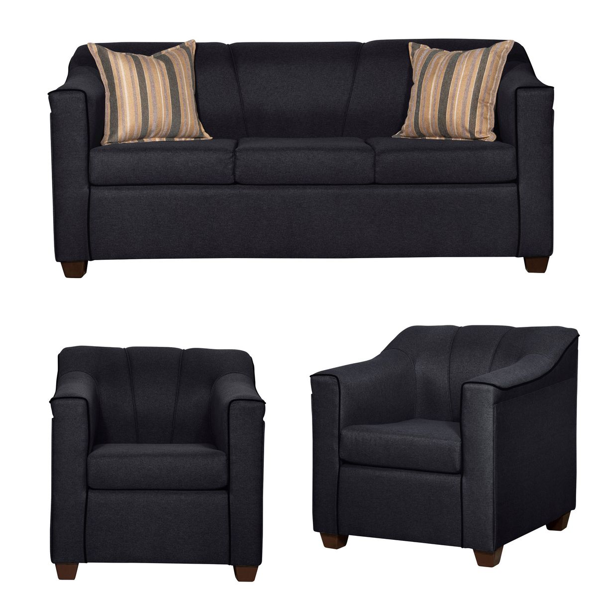 RUZAM MOBEL - LIVING 3-1-1 VENECIA NEGRO