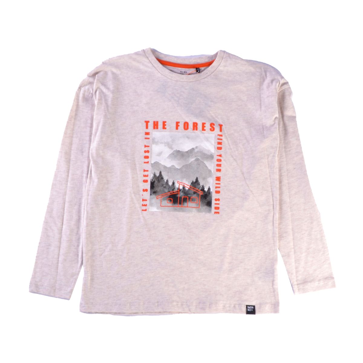 PILLIN - Polera Manga Larga Niño Crudo Pillin - Crema