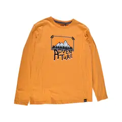 PILLIN - Polera Manga Larga Niño Mostaza