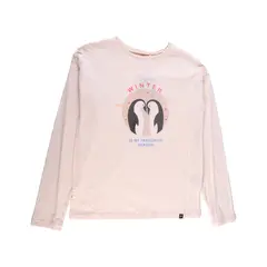 PILLIN - Polera Manga Larga Niña Crudo