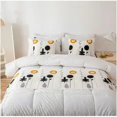 GENERICO - Piecera de Algodon con bordados 60*210 + 02 Fundas de cojin
