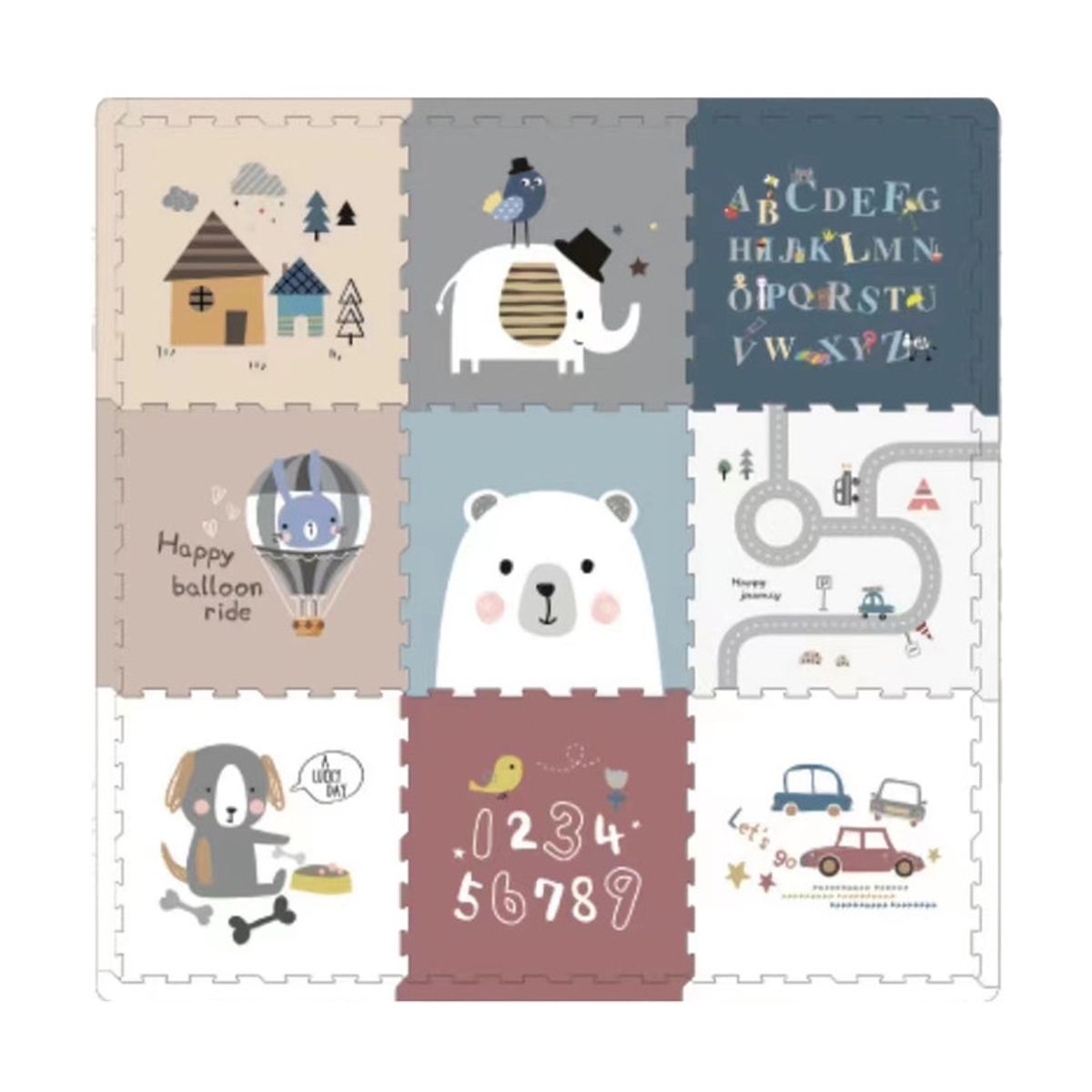 BABYLUNA - Piso Alfombra Goma Eva 9 Piezas 1.5cm, Cuentos Infantiles