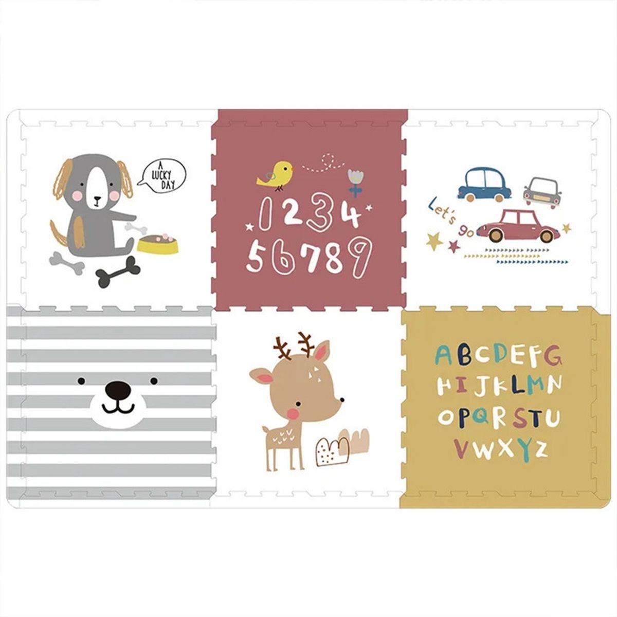 BABYLUNA - Piso Alfombra Goma Eva 6 Piezas 1.5cm,  Bosques Magníficos