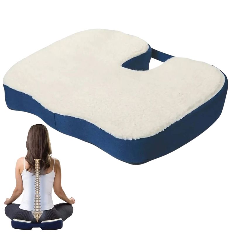 GENERICO - Cojín Viscoelástico Lumbar Coxis Para Sentarse