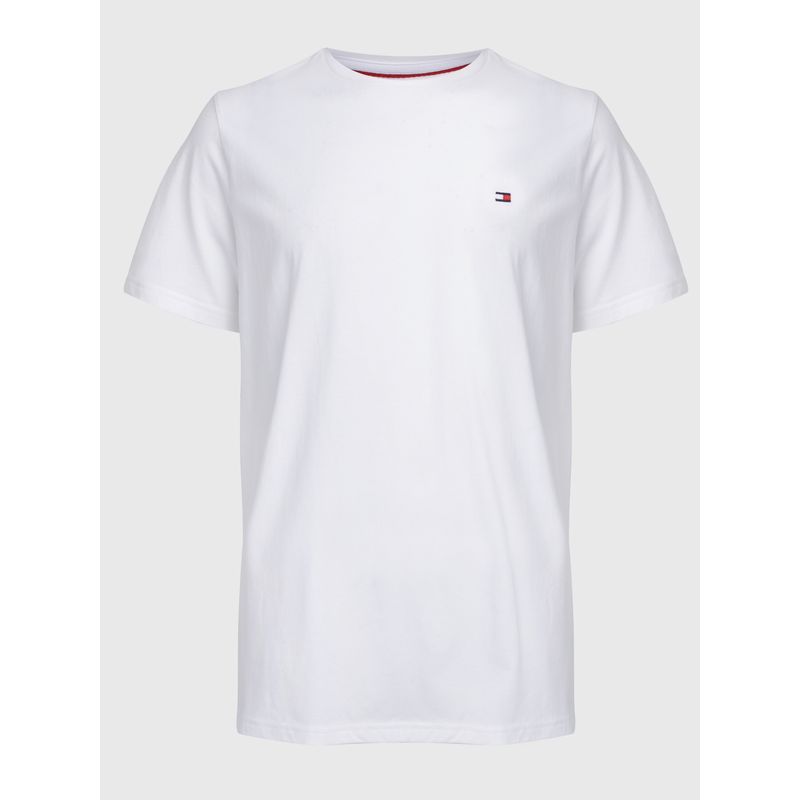 TOMMY HILFIGER - Pijama Manga Corta Con Logo Blanco Tommy Hilfiger