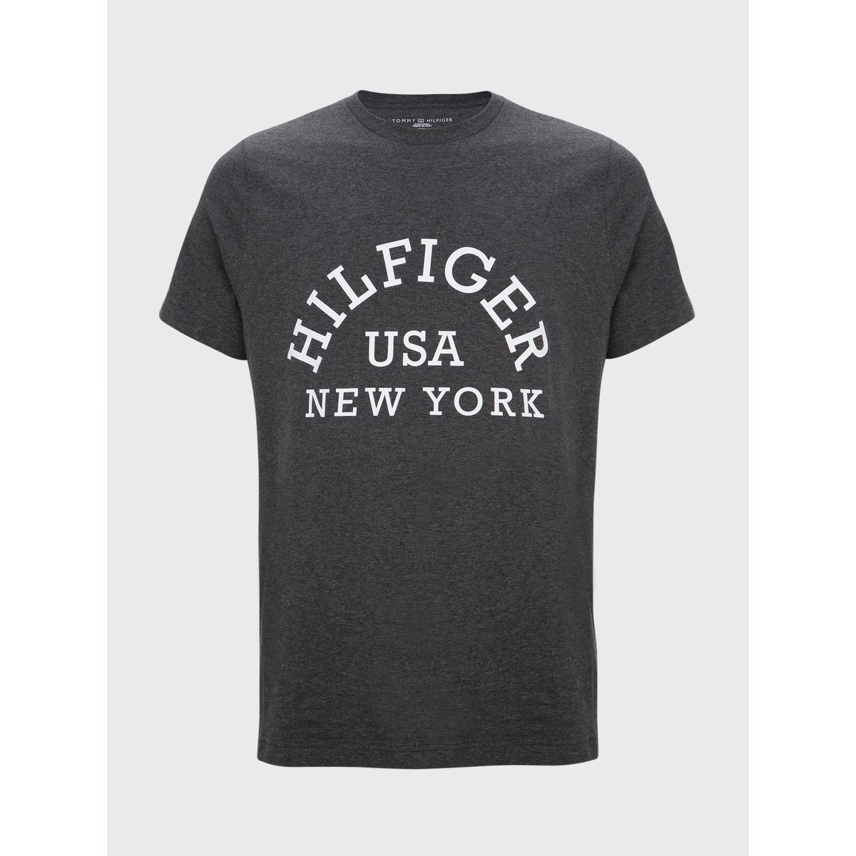 TOMMY HILFIGER - Pijama Manga Corta Con Logo Gris Tommy Hilfiger