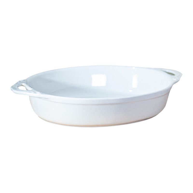 GENERICO - Fuente de Cerámica p/horno tipo Gres - OVAL  35x23 Blanco